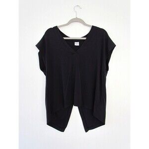 Athleta Open Back Yoga Athleisure Lounge Top Breezy Open Back Navy Sz L